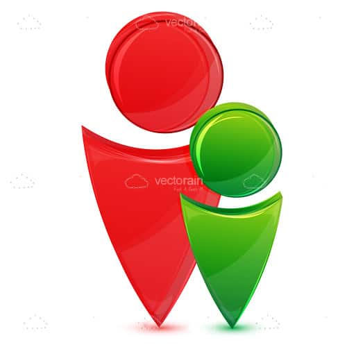 Abstract Adult and Child Icon